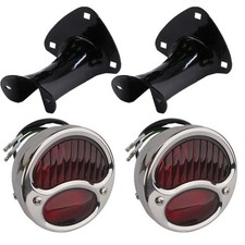 Polished Stainless Steel Wblack Brackets Fits Ford Model A 1928-31 Polished Stainless Steel Wblack Brackets Fits Ford Model A 1928-31