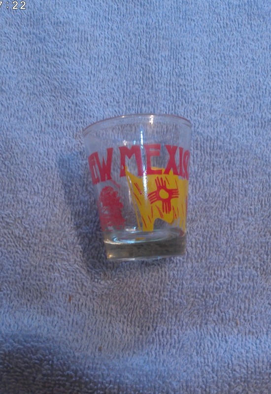Shot Glass-NEW MEXICO STATE ( State Flag & State Bird)-2.4" tall
