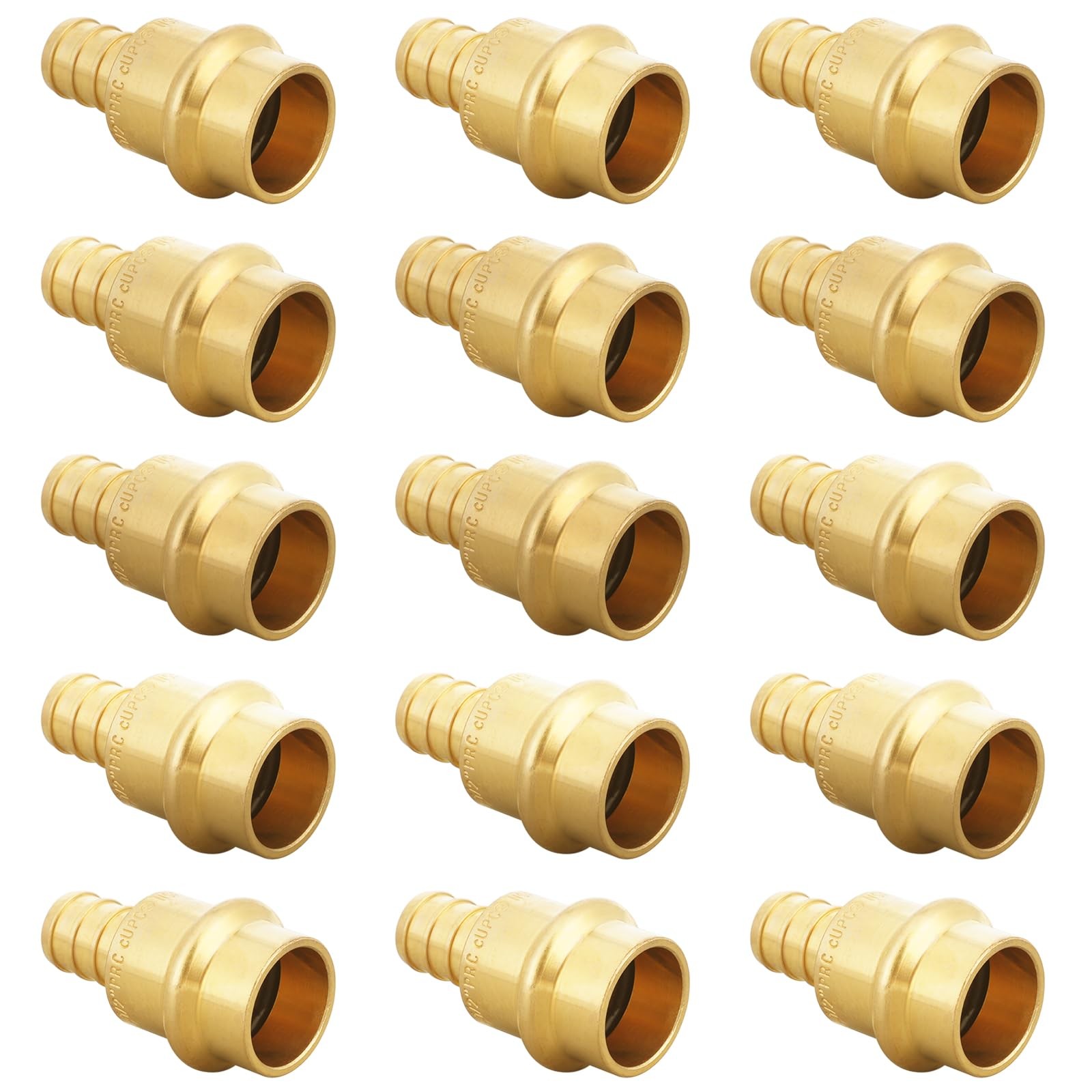 15 Pack 1/2 Press x 1/2 Pex Adapter Crimp Fittings,Copper Propress To Pex Ada...