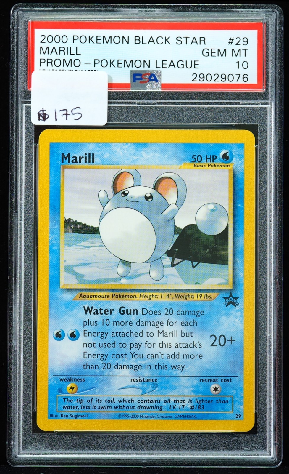 2000 Marill #29 Promo Pokemon League PSA 10 Pokemon Card