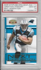 2008 Donruss Grid Gear Next Generation Jonathan Stewart PSA 10 Pop 1 #NG-11