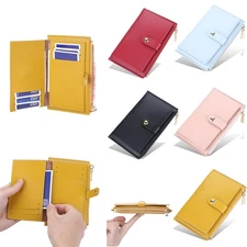 Women's Short Wallet Leather Credit Card Holder Slim Bifold Purse Handbag Gifts