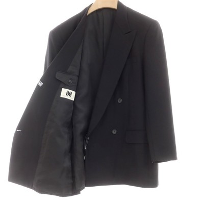 Used ISSEY MIYAKE Wool Double Tailored Jacket Black Size 6 Used ISSEY MIYAKE Wool Double Tailored Jacket Black Size 6