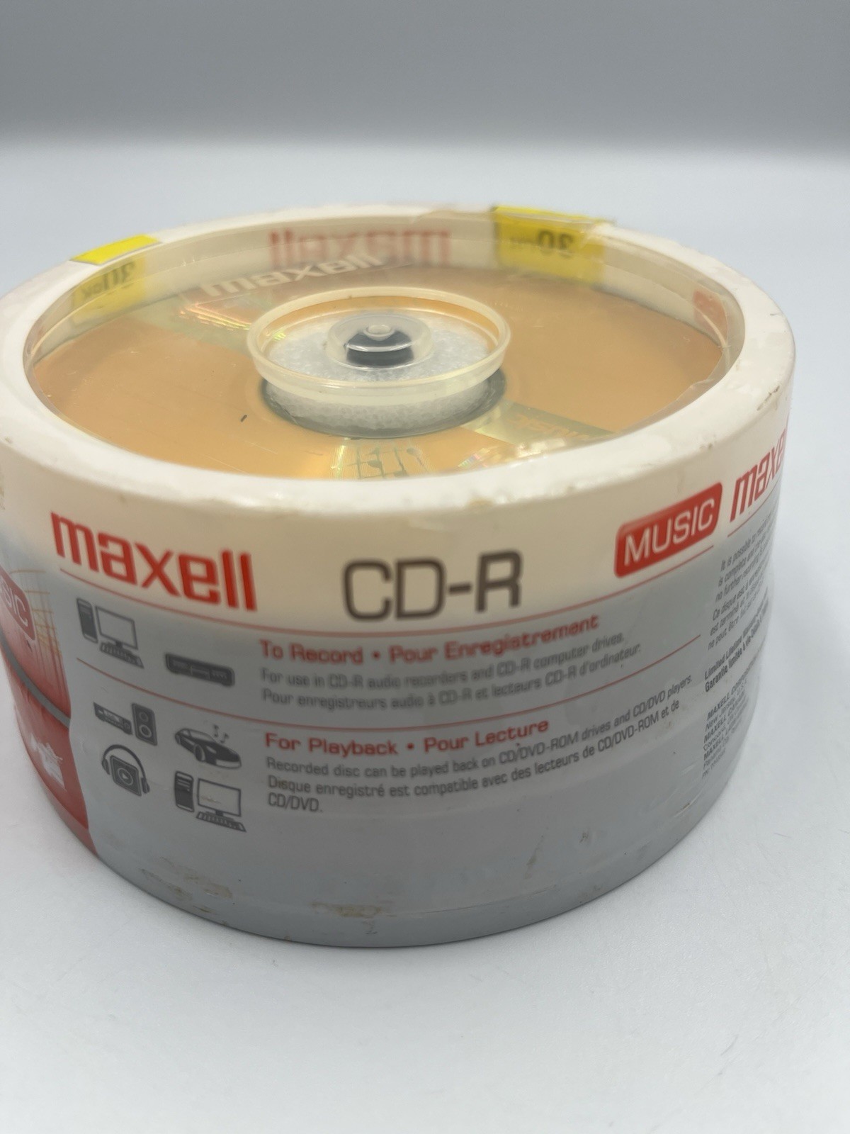 Maxell CD-R 30 Pack Music Gold Recordable Discs 700 MB NEW SEALED