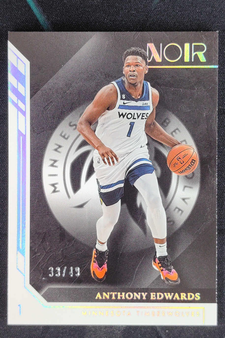 2022-23 Panini Noir Anthony Edwards Base Association Edition Holo Silver /49 #62