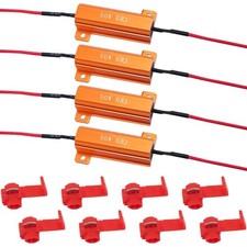 Bfxm 4pcs 50w 6ohm Load Resistors Led Turn Signal Amber Led Resistor