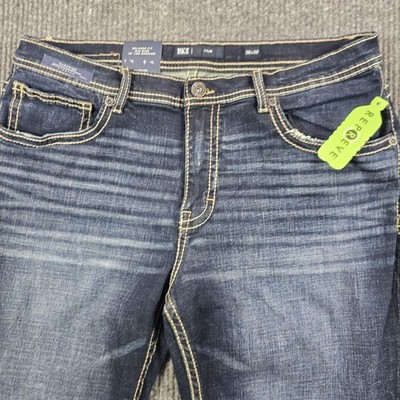 BKE Tyler Jeans Mens 36x30 Blue Medium Wash Relaxed Straight Stretch Denim New
