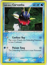 Team Aqua's Carvanha 47/95 EX Team Magma vs Team Aqua Pokemon on eBay