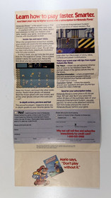 Nintendo Power Mail Away Promo Insert Subscribe NES Zelda Double Dragon
