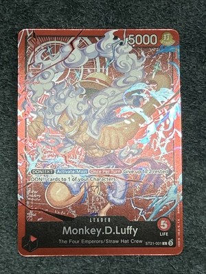 One Piece Monkey.D.Luffy ST21-001 Leader Red Foil