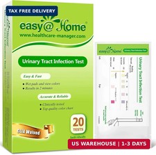 Easy Home 20 Individual Pouches Urinary Tract Infection FSA Eligible Test Strips