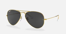 Ray-Ban Aviator Sunglasses Gold Metal Frame, Black Gradient Lenses - RB3025   