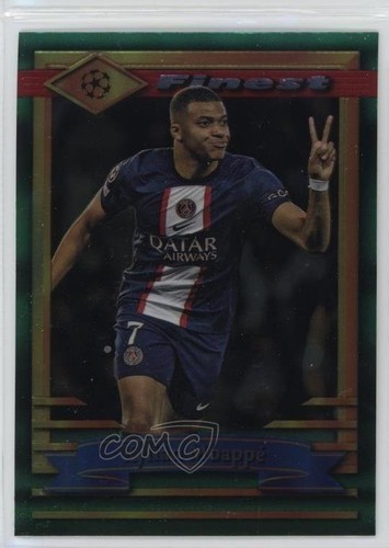 2022-23 Topps Finest Flashbacks UEFA Club Competitions Kylian Mbappe #50