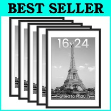 Black Poster Frames Set of 5 for Wall Gallery Display