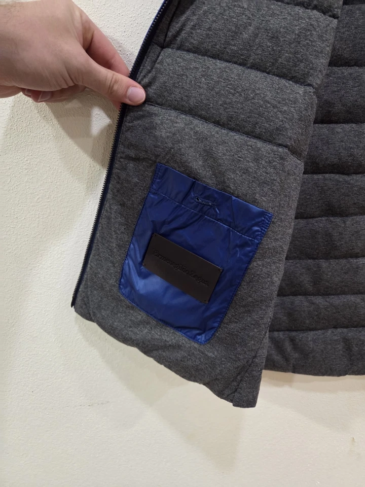 Ermenegildo Zegna Down Filled Vest Blue Men's Size EU 54 US XL - Image 4 of 4