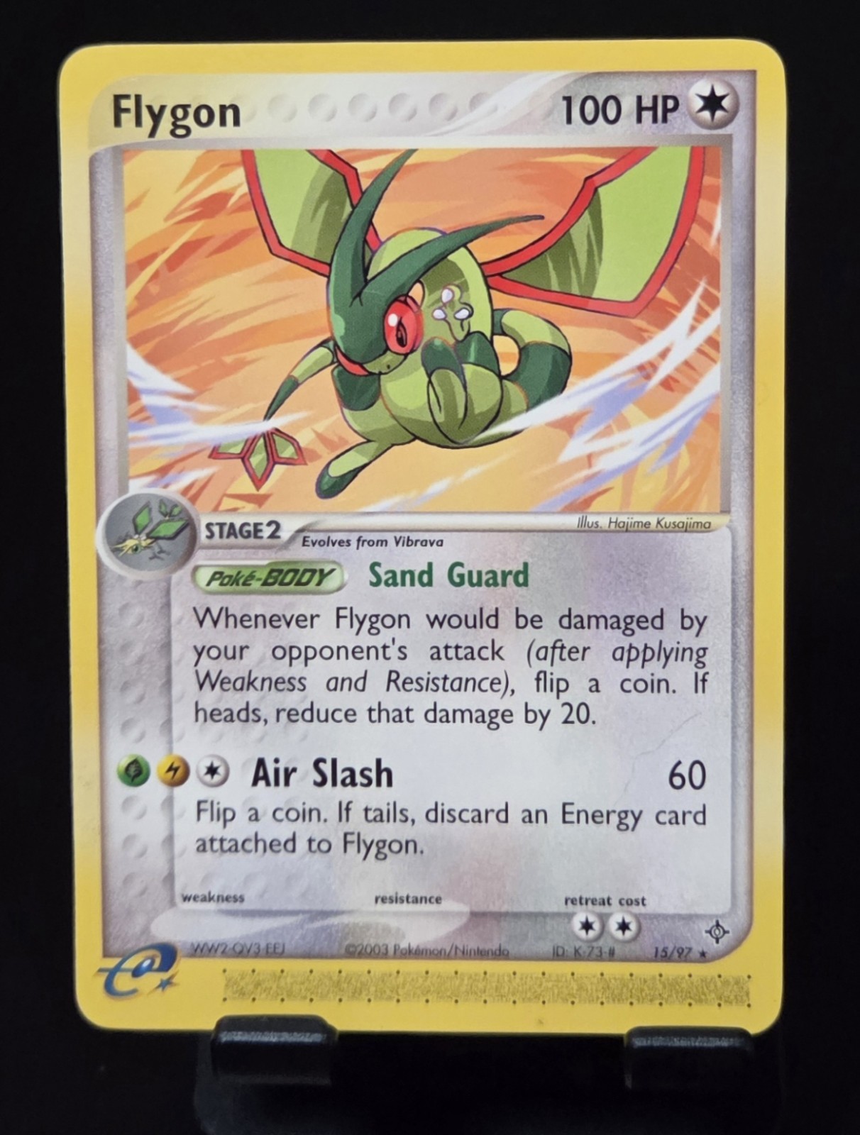 Pokemon TCG Flygon 15/97 Rare English Dragon 2003 Stage 2 HP 100 Regular