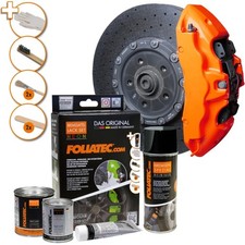 Foliatec Bremssattellack orange neon 2183 10-tlg hitzebeständig inkl Grundierung