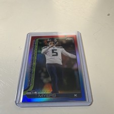 2025 Topps Chrome Football Jason Myers Red White & Blue Parallel #280 Seahawks