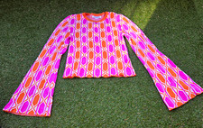AMISU Damen Pullover Pink/Orange Gr. M Rundha...