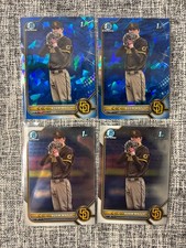 ADAM MAZUR 2022 Bowman Chrome Sapphire Base 1st LOT OF 4 Padres