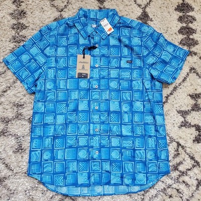 Chubbies Shirt Mens Medium Blue Breeze Short Sleeve Button-Down Aloha Tropical