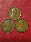 1920 LINCOLN PENNY SET :   1920-P   1920- D  &  1920-S  WHEAT PENNIES    F/VF