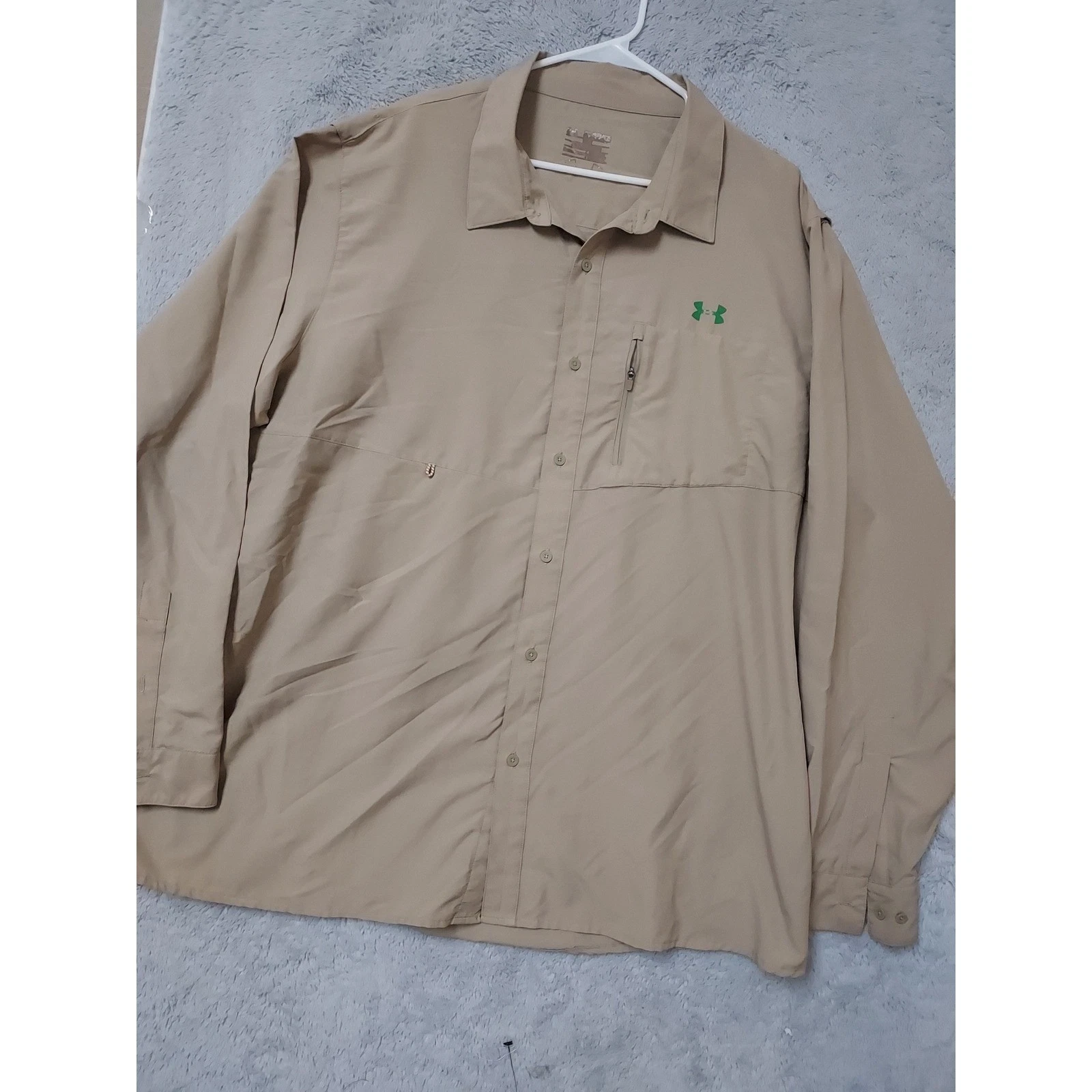 Under Armour Shirt Mens XL Fishing Hiking Outdoor Long Sleeve Tan Nylon Stretch
Opens in a new windo