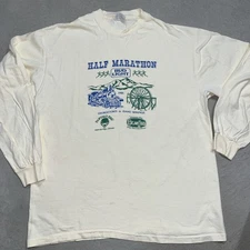 Vintage 1986 Bud Light Marathon Train Georgetown Long Sleeve T-Shirt Sz XL