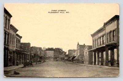 View of First Street Pleasant Hill Missouri c1907 Unposted DB Postcard