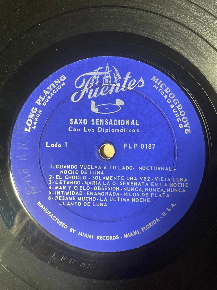 LOS DIPLOMATICOS - SAXO SENSACIONAL - LP LATIN JAZZ 1964 Fuentes Discos - Image 3 of 4