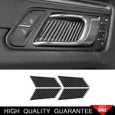 Fit For Porsche Macan 2015-2021 Real Carbon Fiber Inner Door Bowl Cover Trim 4X