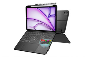 Doohoeek Tastatur Hülle mit LCD Display für iPad Air 11'' 2025(M3)/2024M2