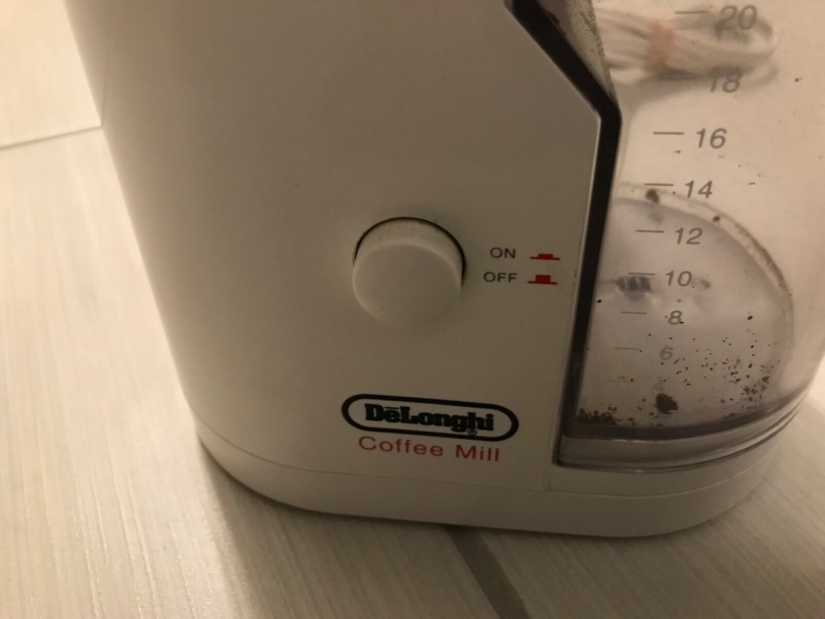 Vintage Delonghi Coffee/Espresso Mill Burr Grinder - White - DCG-4