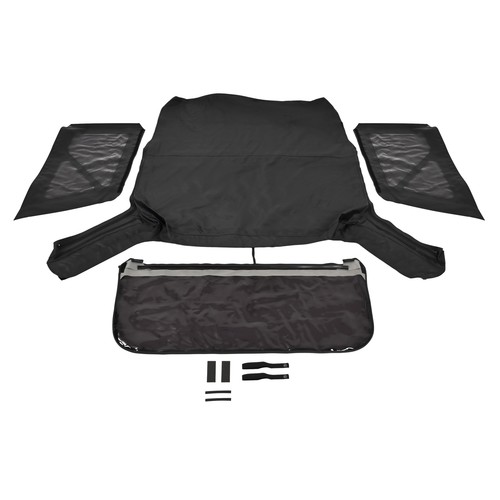For Jeep Wrangler JK 2 Door 2007-2018 Soft Top + Tinted Zippered Rear Windows - Picture 14 of 21