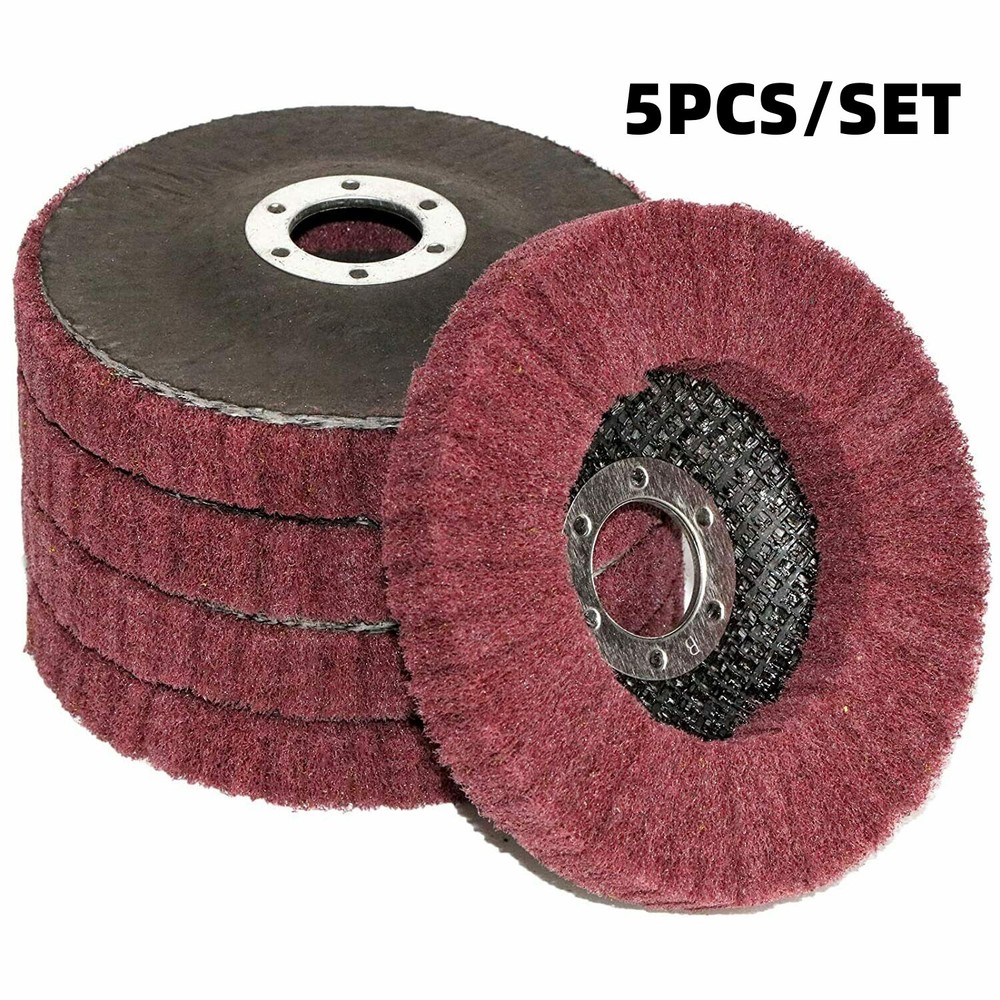 5PCS 4-1/2 inch Nylon Polishing Buffing Wheels Metal Flap Disc for Angle Grinder