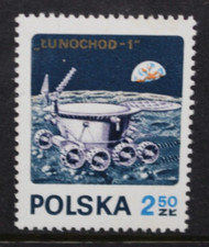 POLAND 1971 Space: Lunik 17 & Lunokhod 1 Moon Flight. Set of 1. MNH. SG2106.