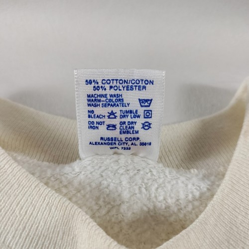 Felpa girocollo bianca vintage JERZEES Nantucket taglia large - Foto 7 di 10