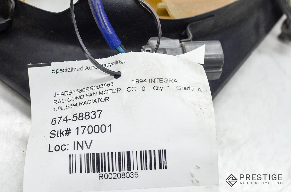 ACURA INTEGRA 1994-2001 VENTILADOR DE REFRIGERACIÓN RADIADOR OEM Foto 4 de 4