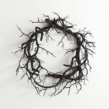 Halloween Black Fall Wreath Branch Ghost Festival Decoration without Light