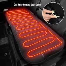 Universal Car Rear Heated Seat Cover PU Cushion Warmer Heating Warming Pad Cover