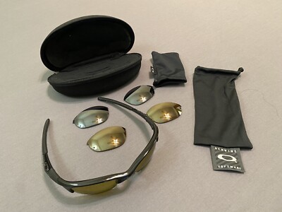 Vintage Oakley Half Jacket Polarized Sunglasses 2 sets of lenses
