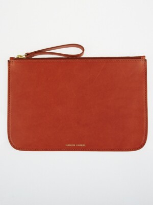 tPF:  Mansur Gavriel cognac zipped wristlet case