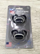 Seattle Seahawks NFL Baby Fanatic 2 Pack Orthodontic Pacifier Set Blue Green USA