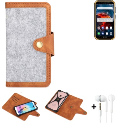 Schutz-Hülle + Kopfhörer für Ulefone Armor X7 Pro Handy-Hülle, hellgrau