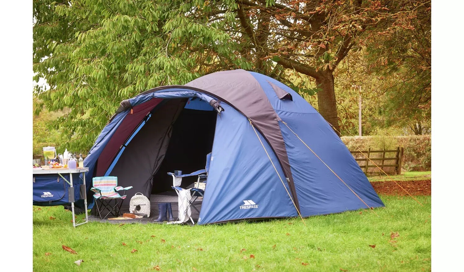 Trespass 6 Man 1 Room Darkened Room Dome Camping Tent | eBay