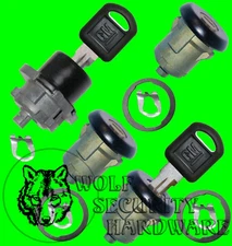 Chevy Astro GMC Safari 01-05 OEM 4 Door Key Lock Cylinder Set Black 2 GM Keys