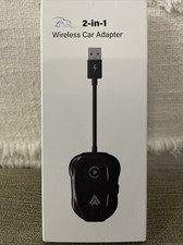 2-in-1 Wireless CarPlay Adapter  Android Auto 2024 Upgrade Dongle.
