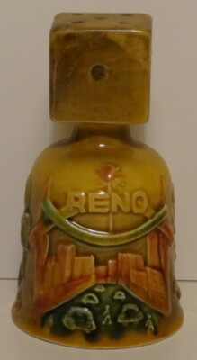 RENO NEVADA BELL Souvenir Dice Slot Machine Roulette Wheel