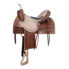 Double T Amber Gold Barrel Style Horse  Saddle - 15 Inch