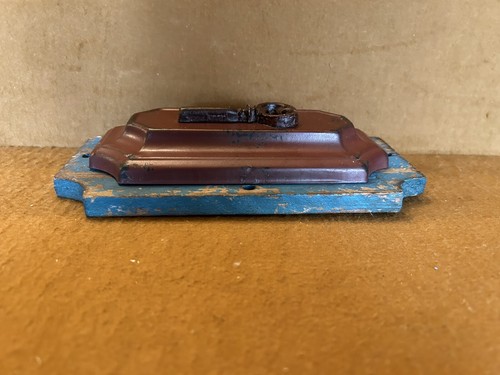 Vintage, Distressed Wood & Metal Key Holder, Indoor Outdoor blue 10 " large c7 - Picture 6 of 11